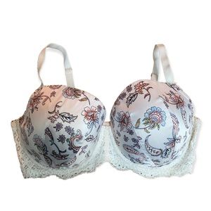 Victoria’s Secret Floral Paisley Lined Demi Bra Size 36DDD